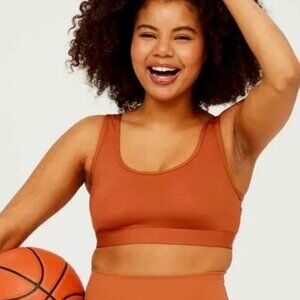 Offline by Aerie Sports Bra Bralette in Brown Coral Size‎ XL Activewear